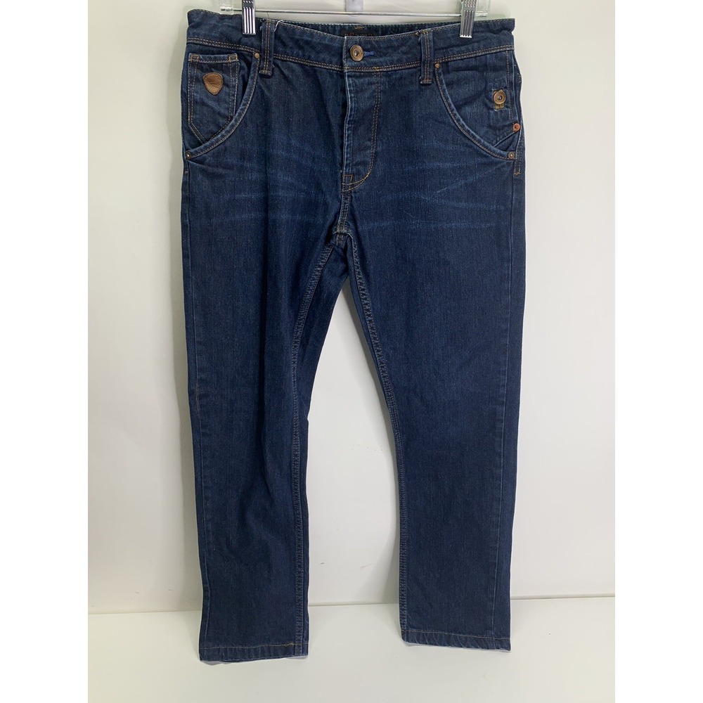 The Zara Man Denim Collection Size 42 X 32 Dark Blue Denim Mens Jeans